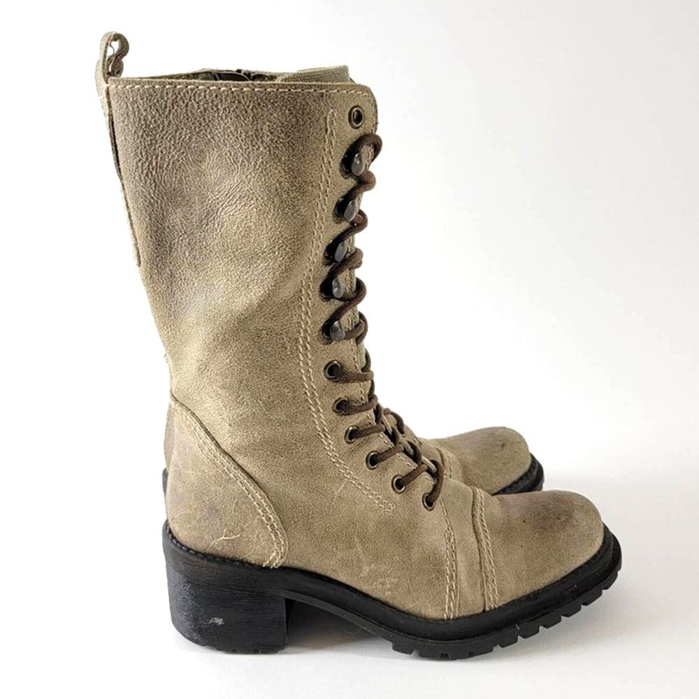 Vintage 90s Grunge Combat Chunky Platform Boots - 7 - Picture 7 of 12